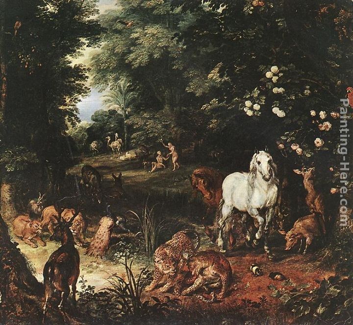 Jan the elder Brueghel The Original Sin [detail 1]